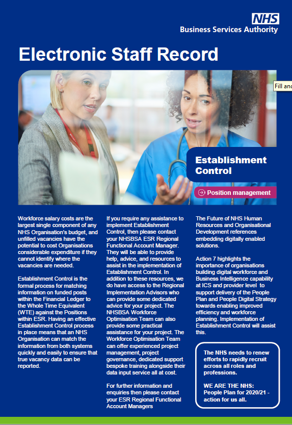 Establishment Control promotional brochure