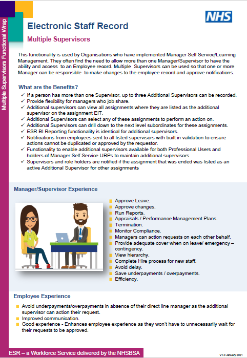 Click to access Multiple Supervisors functional guide