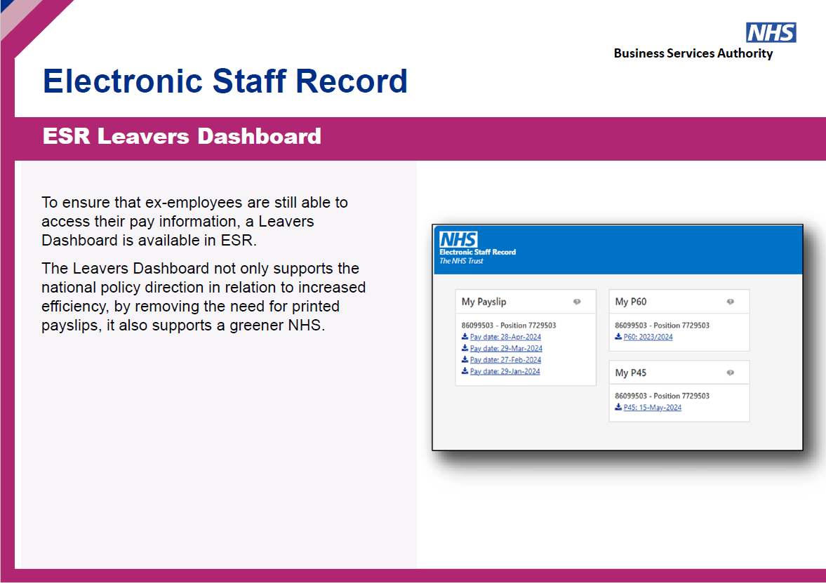 Leavers Dashboard Functional Guidance