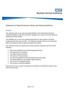 Statement of Data Protection Roles and Responsibilities Thumbnail