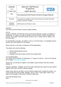 UN3190 - Pay Award and NHS Pension Scheme changes Webinar.pdf Thumbnail