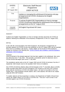 UN3201 - Update on the withdrawal of temporary sick pay arrangements for COVID-19 absence -August 22.pdf Thumbnail