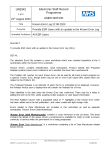 UN3342 - Known Error Log 22 08 23.pdf Thumbnail
