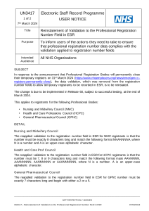 UN3417 - Reinstatement of Validation to the Professional Registration Number Field in ESR.pdf Thumbnail
