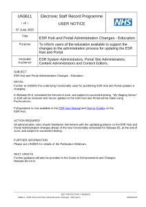 UN3611 - ESR Hub and Portal Administration Changes - Education.pdf Thumbnail