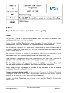UN3712 - Known Error Log.pdf Thumbnail