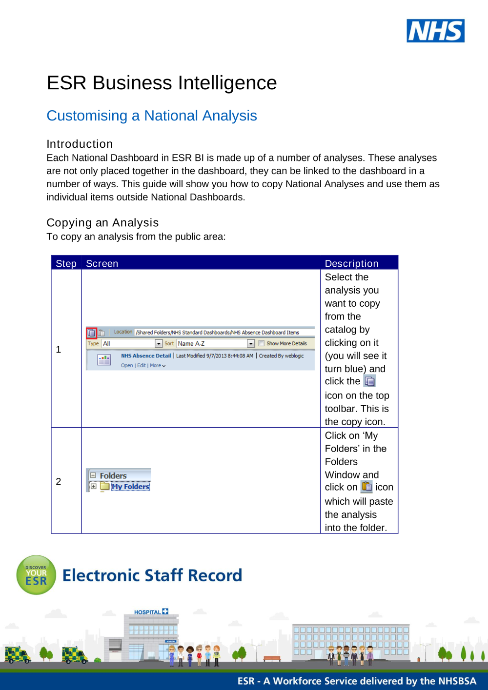 Browse Content - ESR Hub - NHS Electronic Staff Record