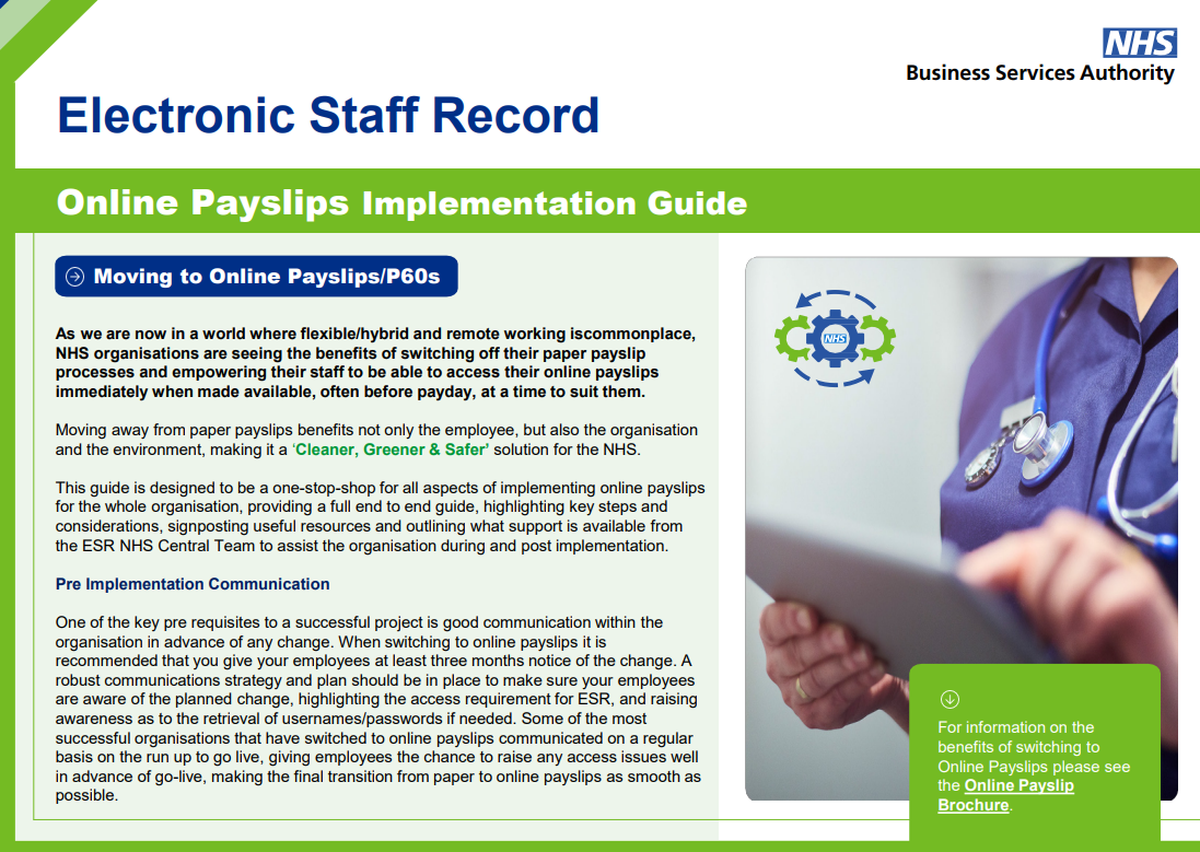 Implementation guide for online payslips