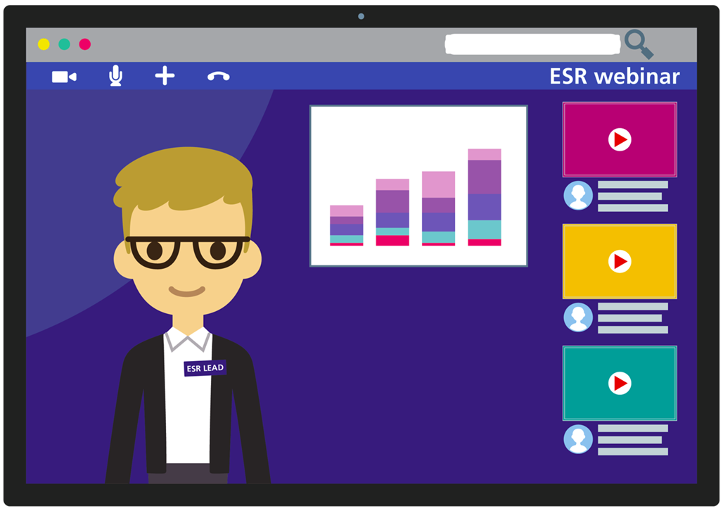 Image shows an ESR webinar where data is presented